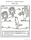 Turkey Coloring Pages, Pastor Turkey Preaching Coloring Page